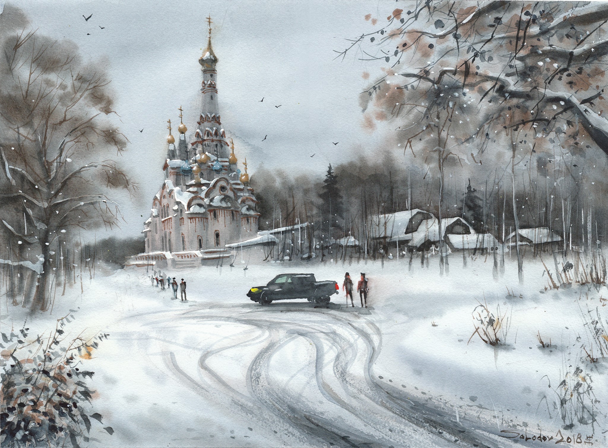 Акварели художника Солодова Николая
